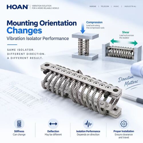 Công ty mới nhất Blog về How Mounting Orientation Changes Vibration Isolator Performance